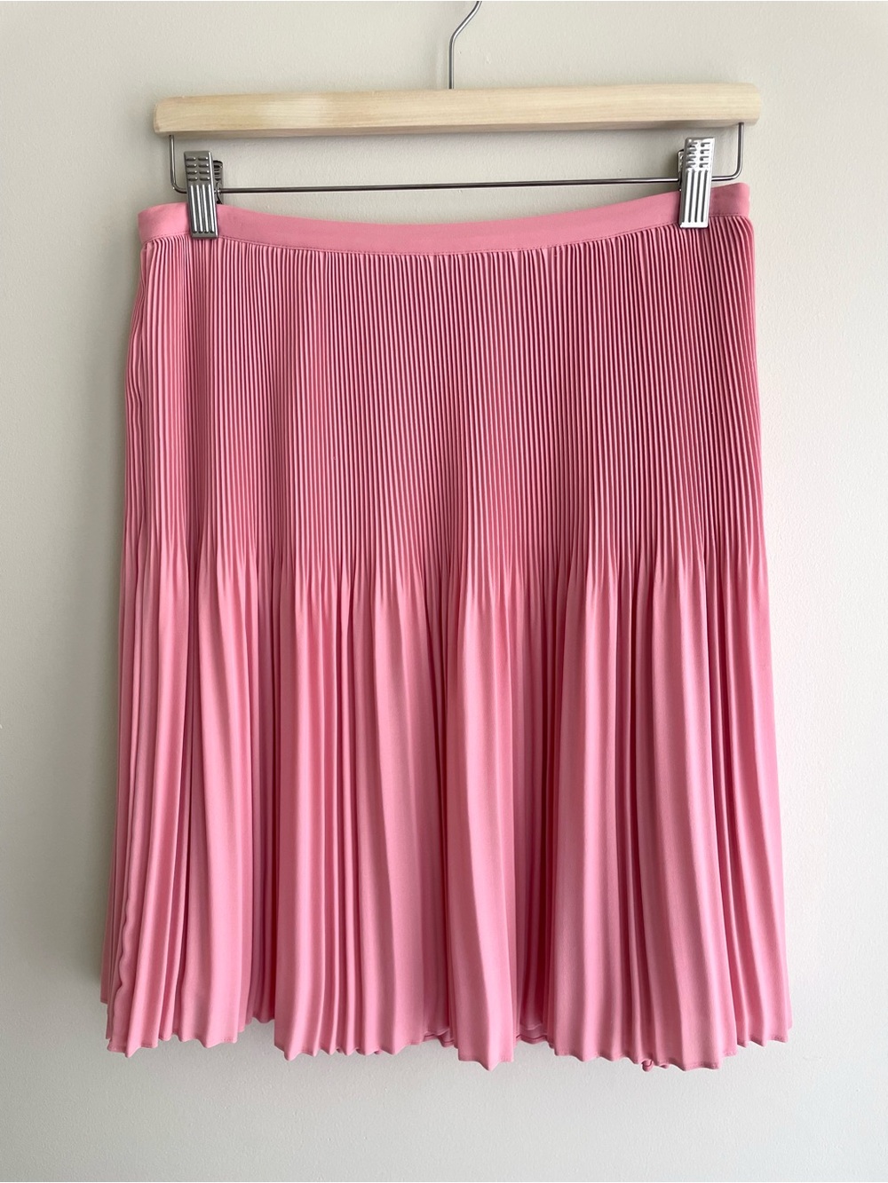 LOFT Pink Midi Pleated Skirt